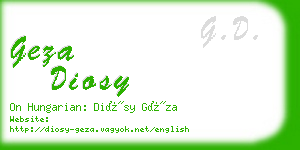 geza diosy business card